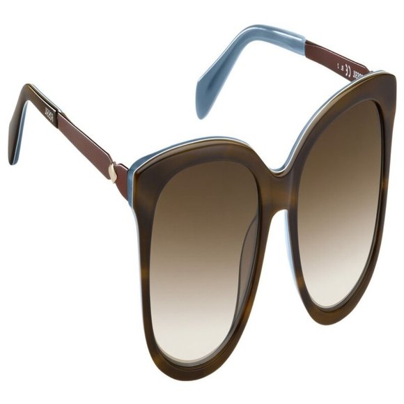 FOSSIL Rectangle HORN BROWN BLUE  Acetate Frame main image 2